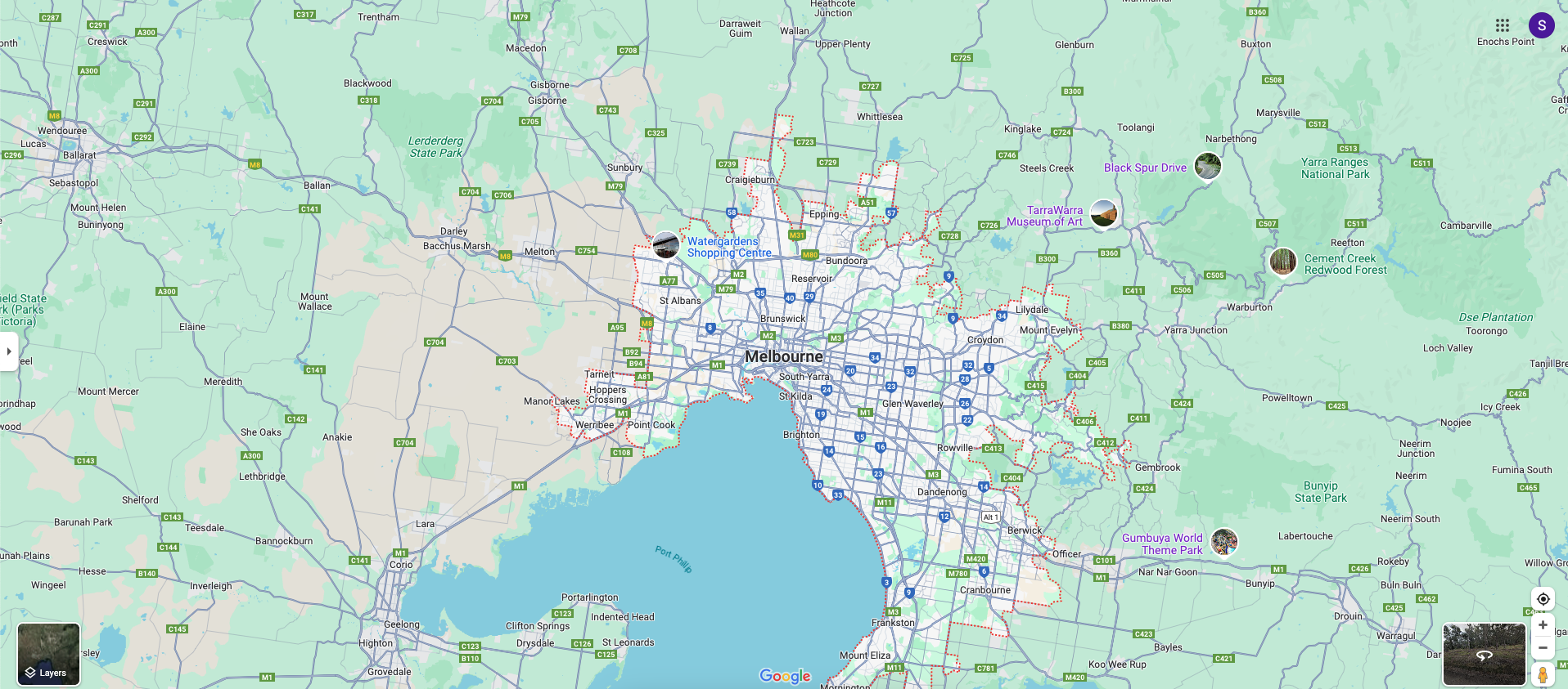 Areas we service — Melbourne map
